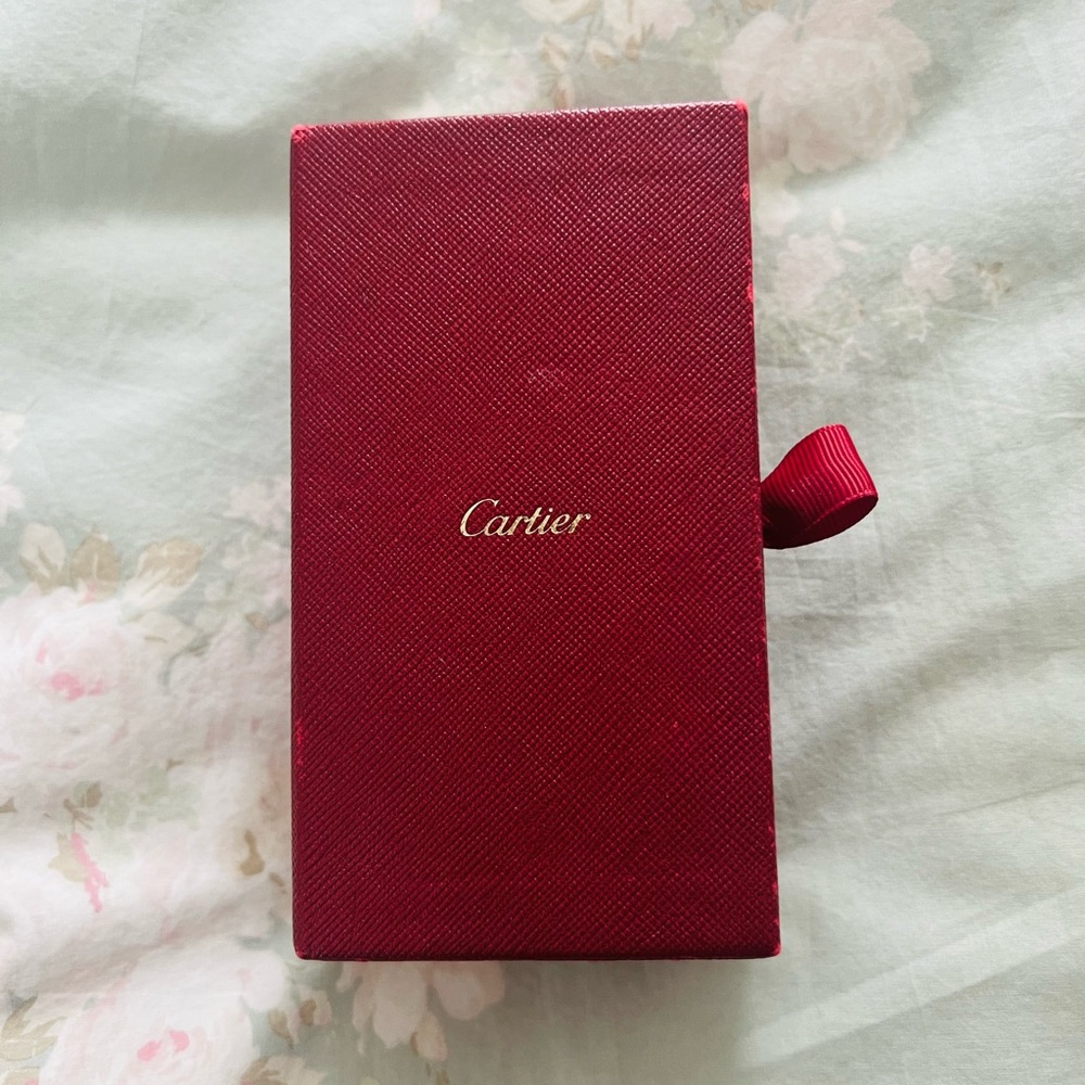 Cartier Red Box with Black Interior and Gold Logo